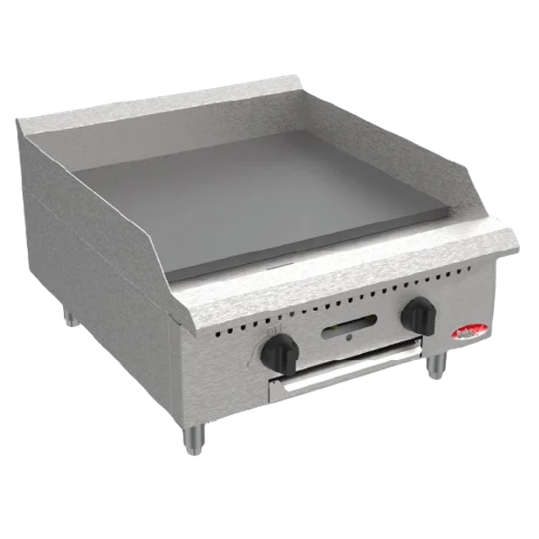 BakeMax America BACG24 Commercial Countertop 24 Inch Manual Gas Griddle Main Product Picture