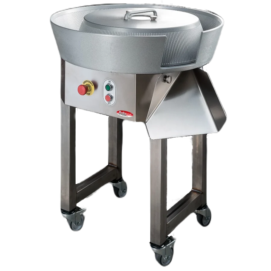 BakeMax BMDBR3L Floor Model Automatic Dough Ball Rounder with Legs and Casters Main Product Picture with Background Removed