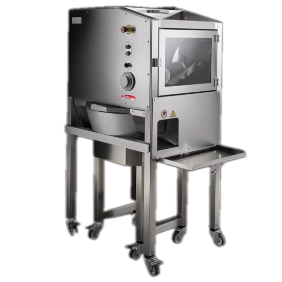 BakeMax BMDD005 Floor Model Fully Automatic Dough Divider Rounder Combo Left Front View Background Removed