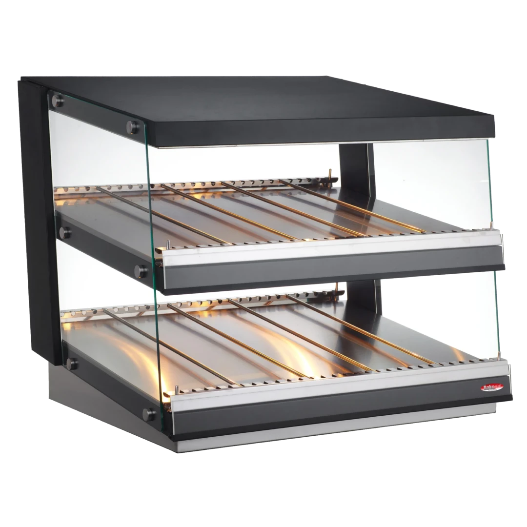 BakeMax Titan Series BMHGG01 Commercial Countertop 31.5 Inch Wide Self Serve Heated Display Case Without Products Inside Main Product Image