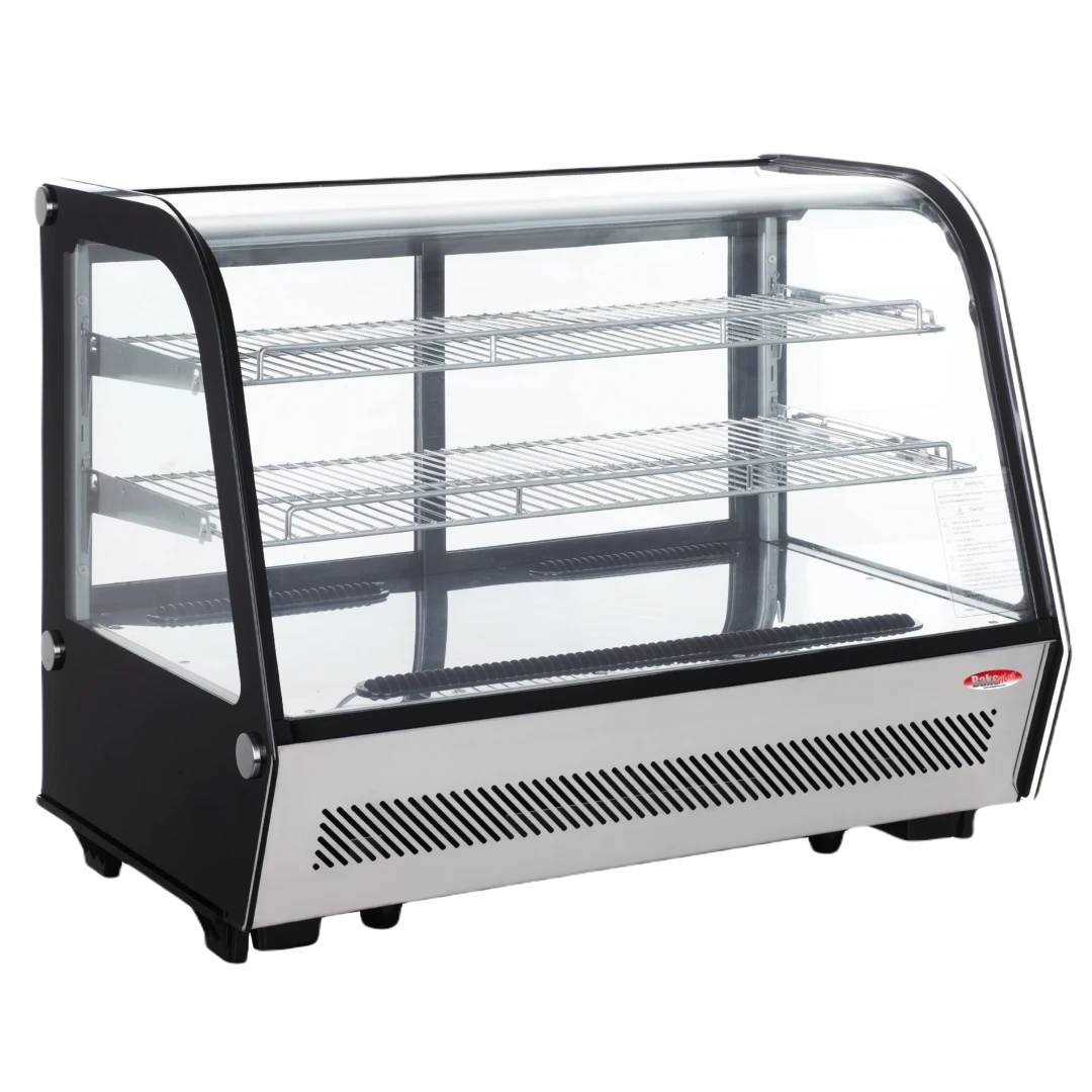 BakeMax BMREF35 Countertop 35 Inch Wide Refrigerated Display Case Showcase Without Products Inside and Background Removed