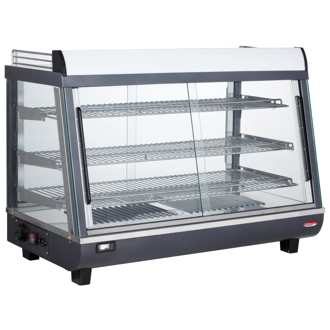 BakeMax Titan Series BMTSC36 Commercial Countertop 36 Inch Wide Heated Display Case without Products Inside Main Product Image